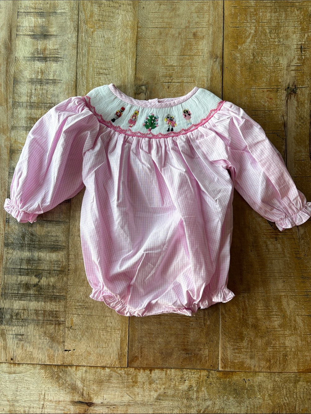 NWOT Josie Bee Pink Smocked Romper 6m